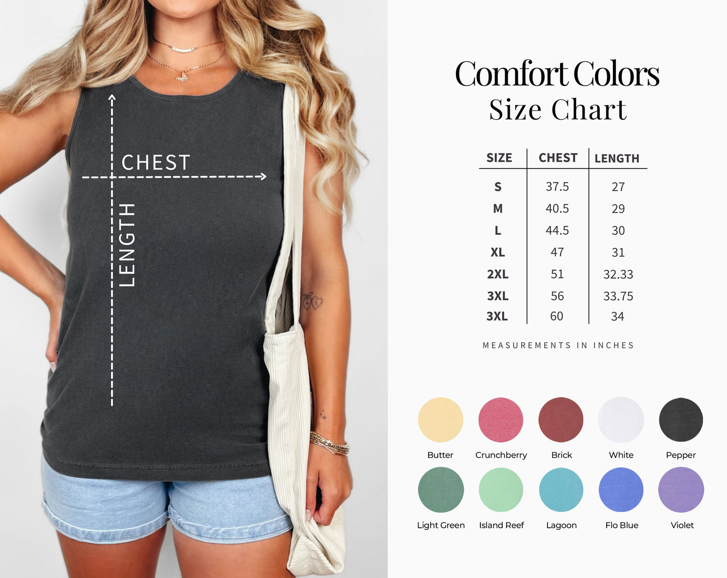 Moon Phase Comfort Colors Tank Top – Celestial Astrology Minimal Graphic