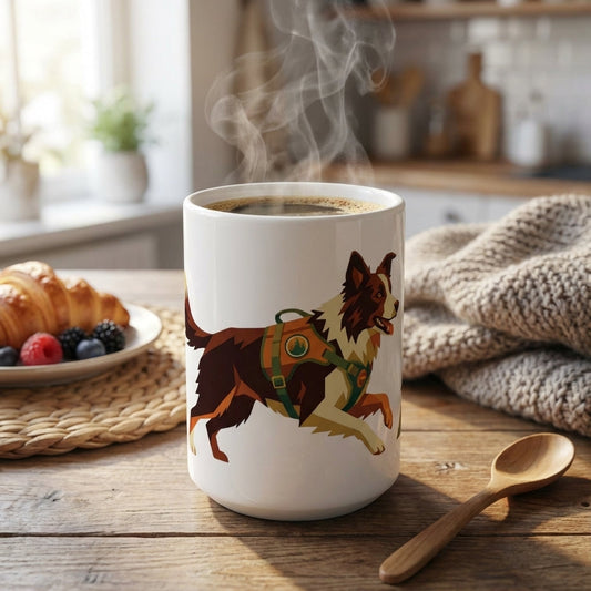National Park Pups - Compass Collie 15oz Mug