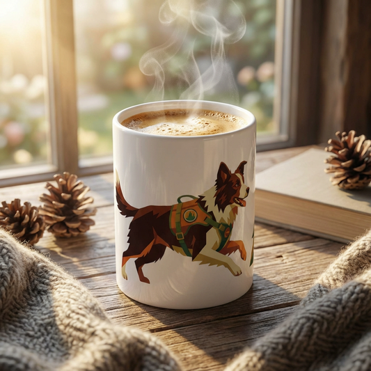 National Park Pups - Compass Collie 15oz Mug