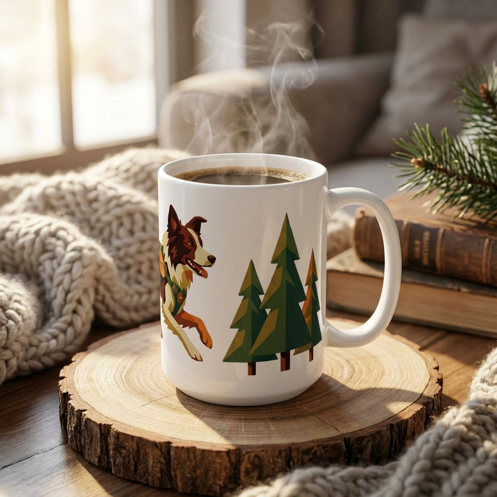 National Park Pups - Compass Collie 15oz Mug