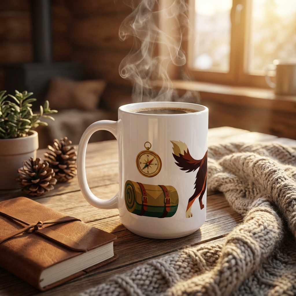 National Park Pups - Compass Collie 15oz Mug