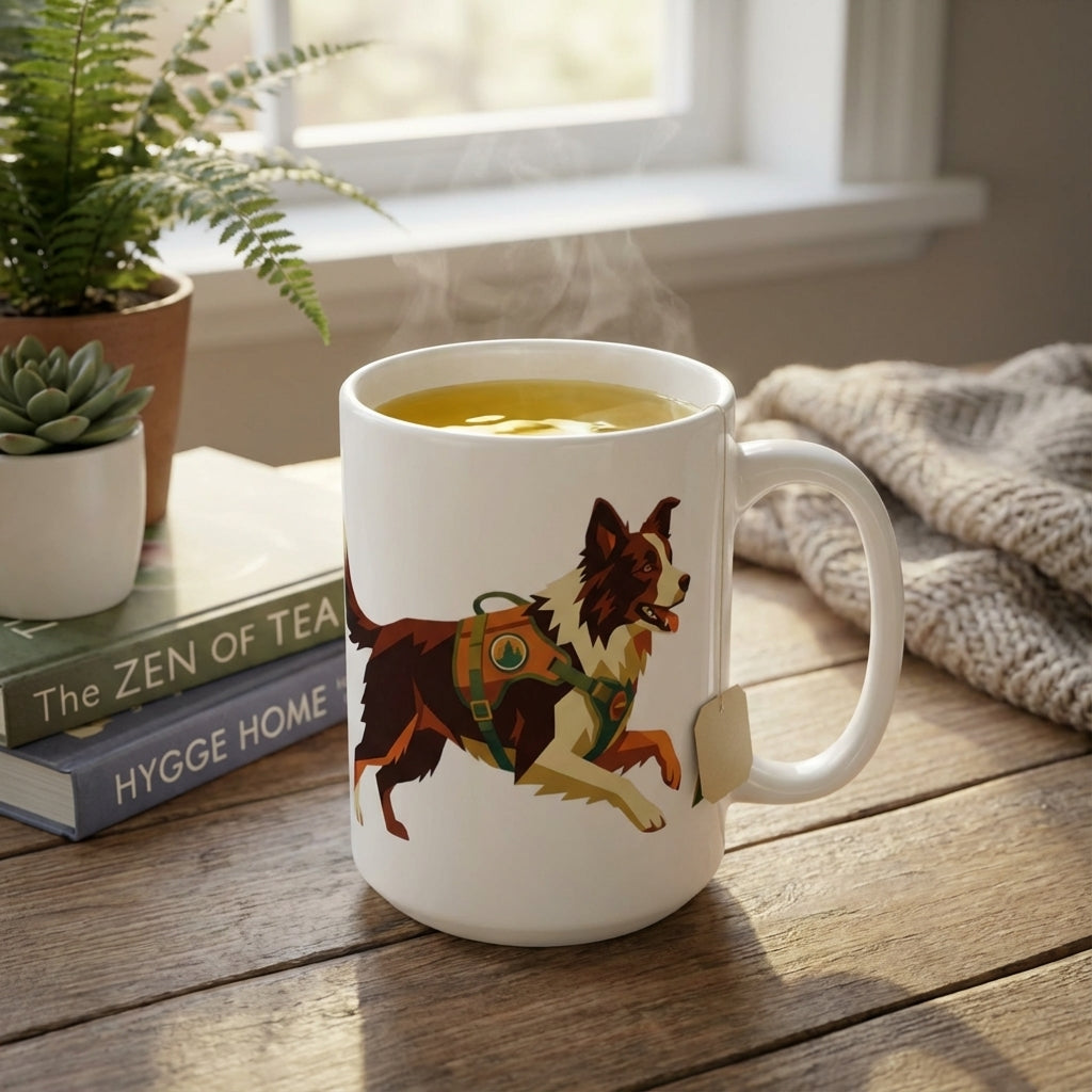 National Park Pups - Compass Collie 15oz Mug