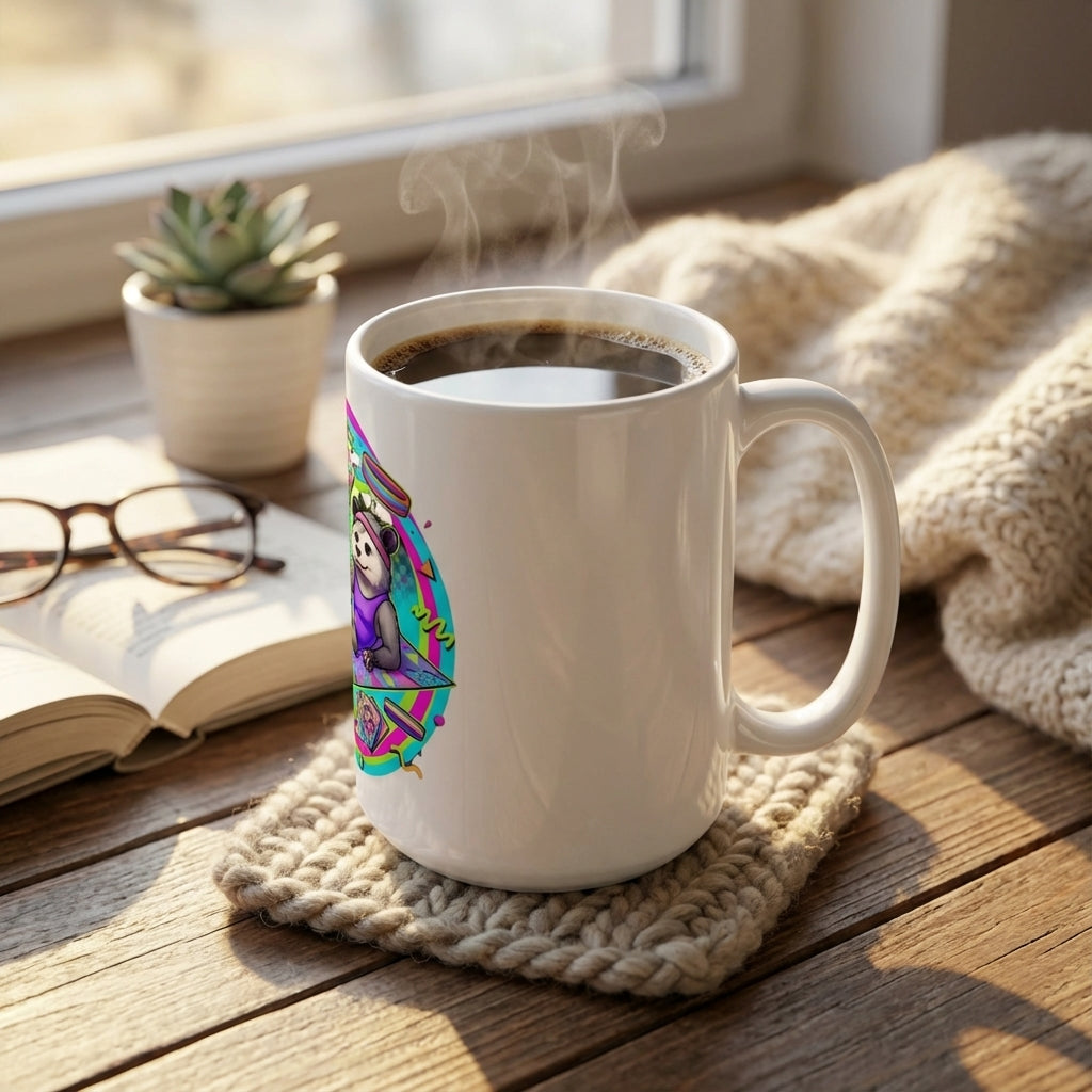 Neon Aerobics Possums - Leotard Lounge - 15oz Mug