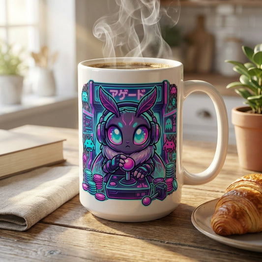 Neon Noodle Moths - Arcade Ace - 15oz Mug