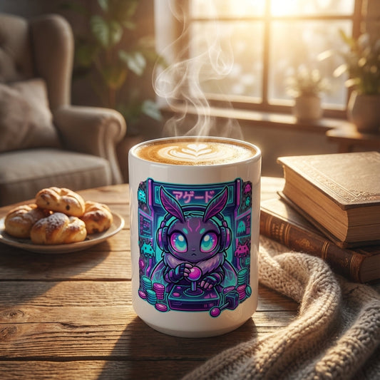 Neon Noodle Moths - Arcade Ace - 15oz Mug