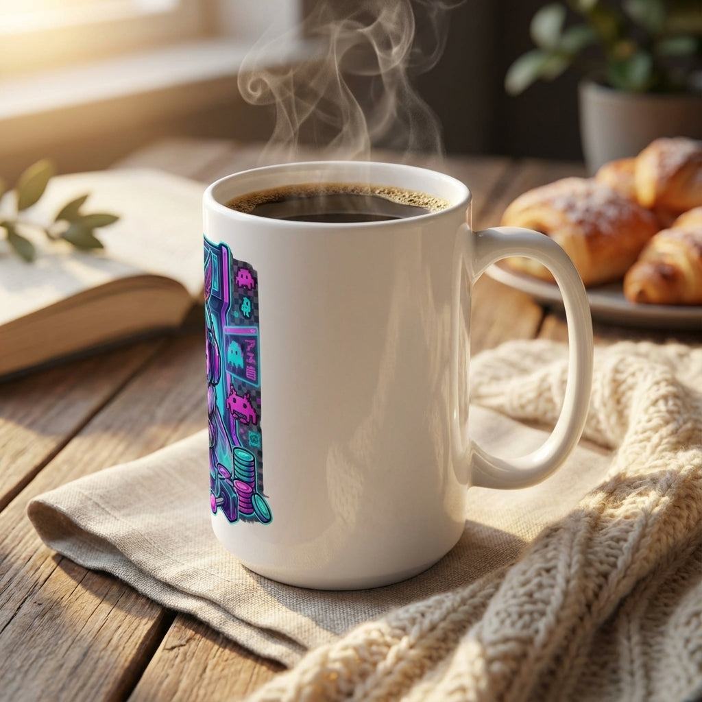 Neon Noodle Moths - Arcade Ace - 15oz Mug