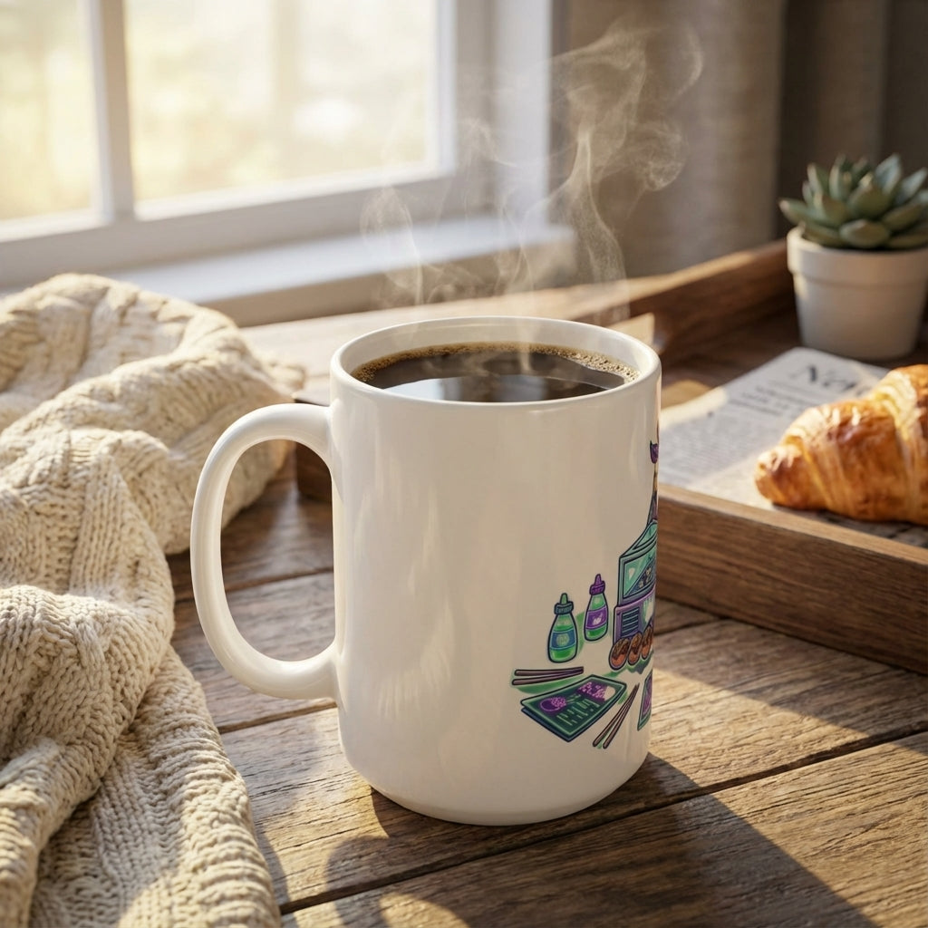 Neon Noodle Moths - Midnight Munchies - 15oz Mug