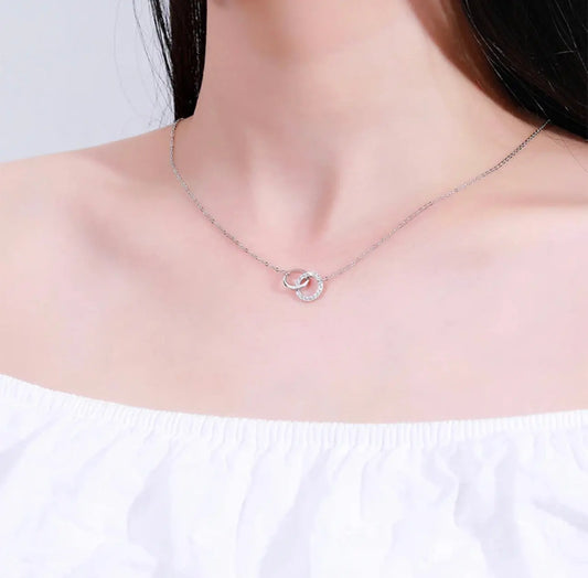 OLIVIA - Sterling Silver & Zircon Halo Necklace Mack & Rex