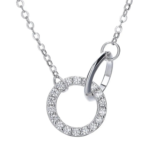 OLIVIA - Sterling Silver & Zircon Halo Necklace Mack & Rex