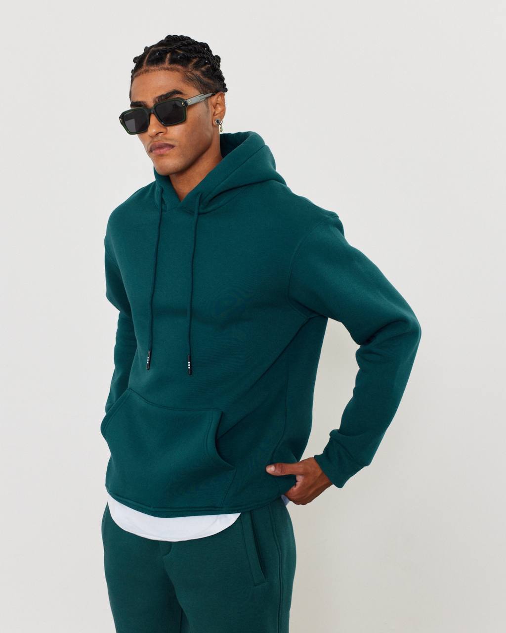 Oversized Hoodie Sweatshirt in Solid Color