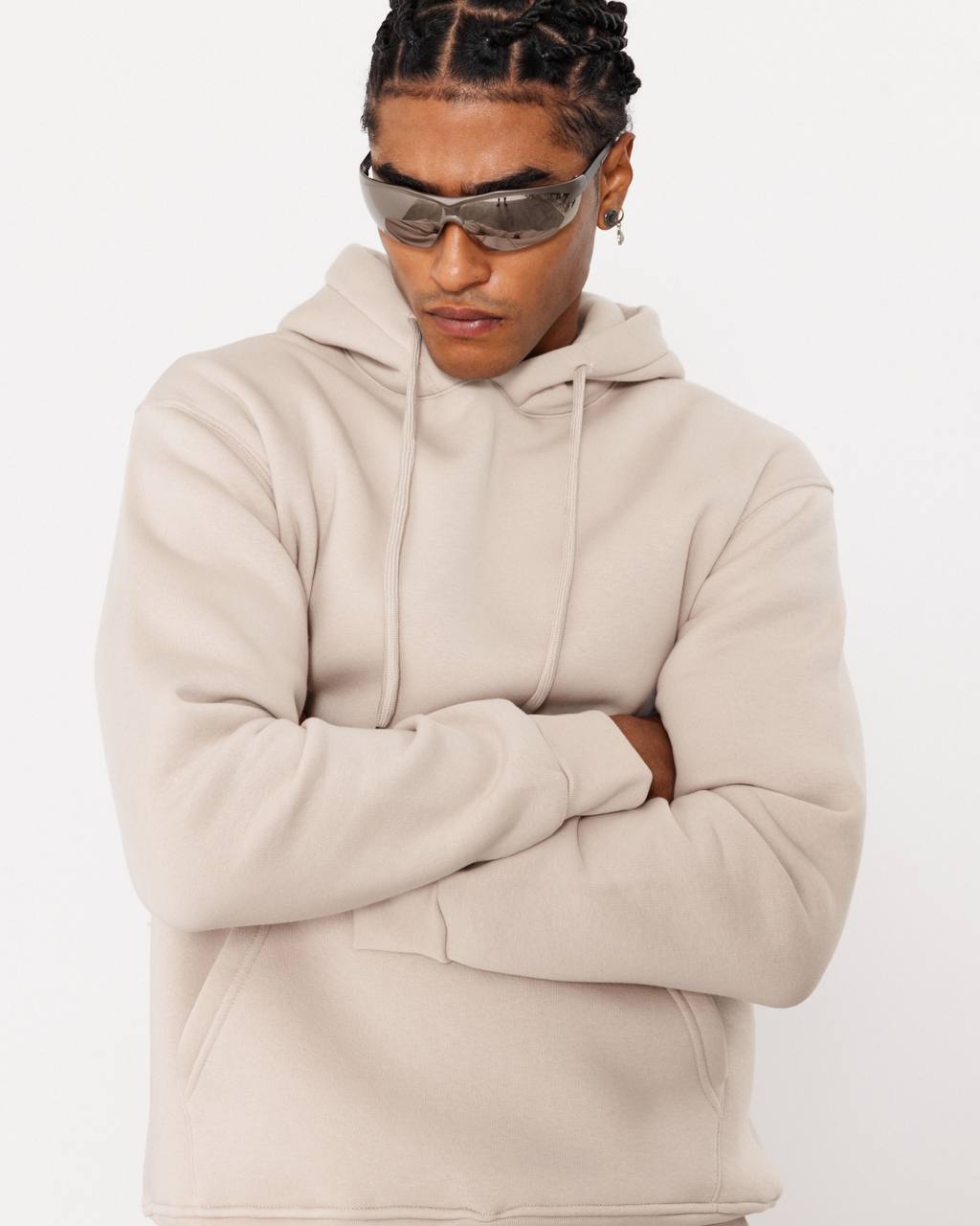 Oversized Hoodie Sweatshirt in Solid Color
