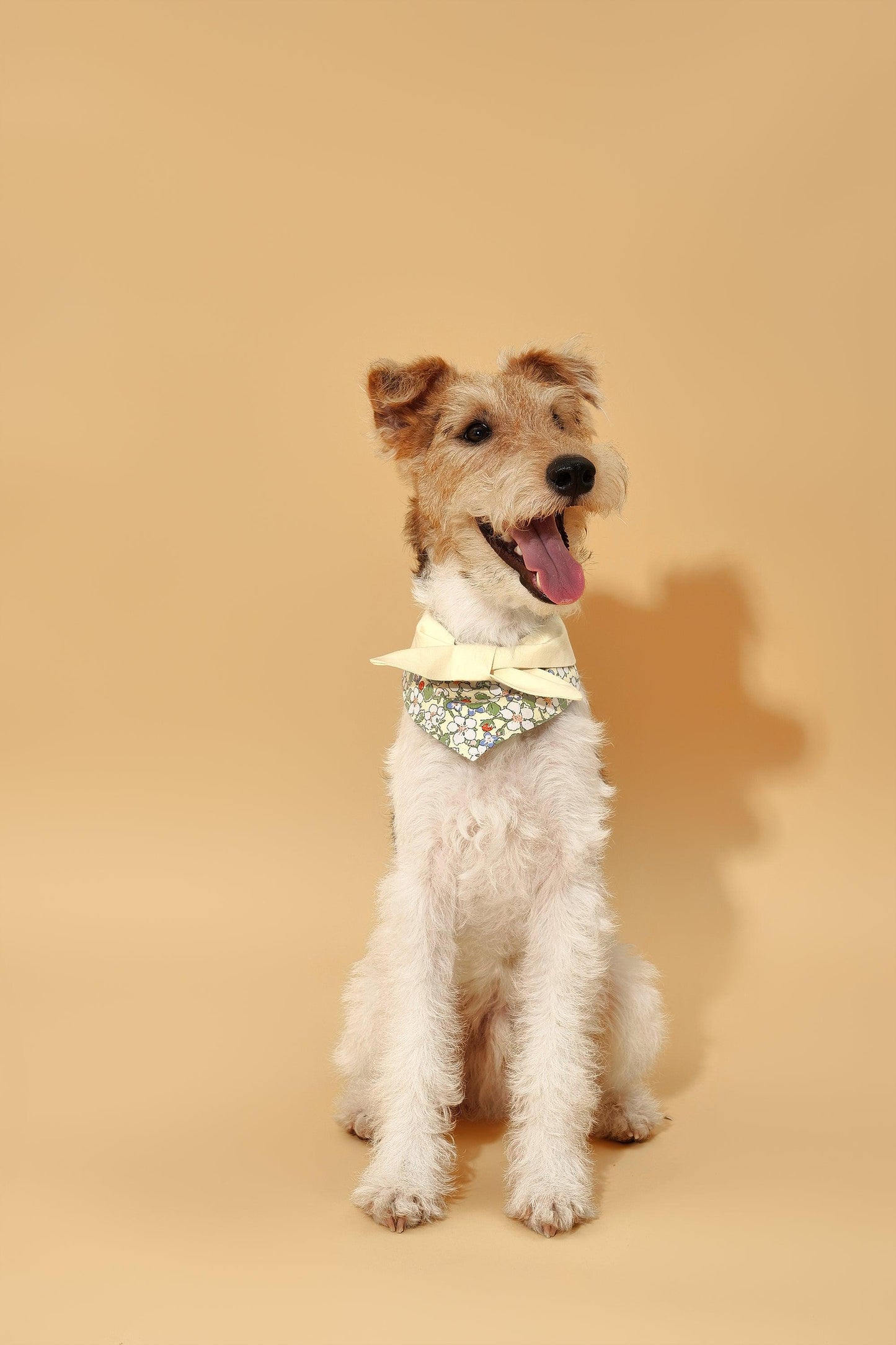 Bowtiful Garden Butter Yellow Floral Bandana