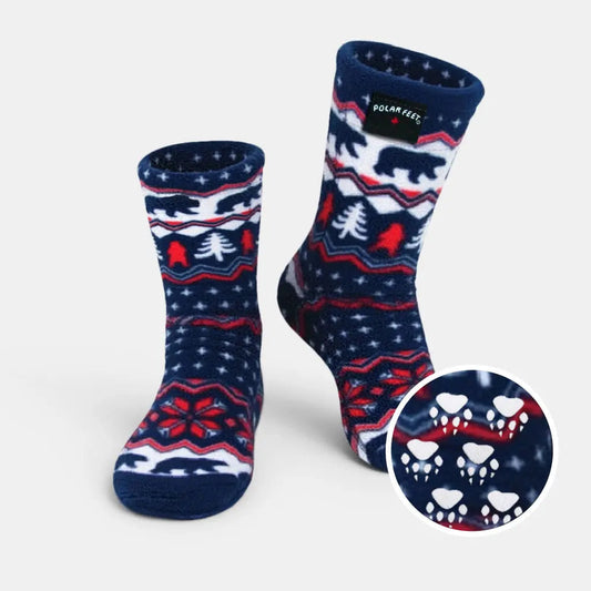 Kids' Nonskid Fleece Socks - Polar Bear