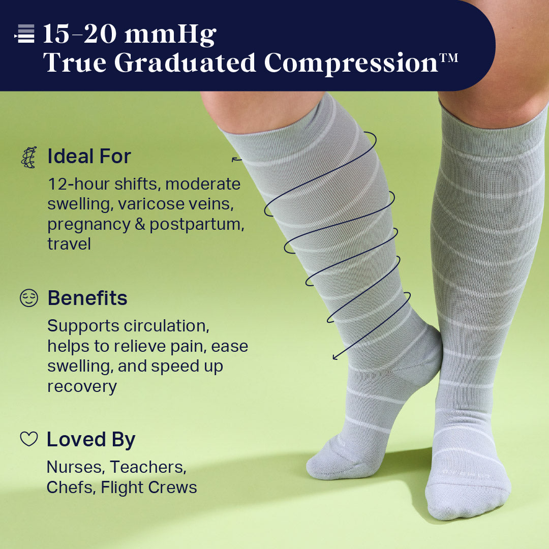 Knee-High Compression Socks – 3 Pack