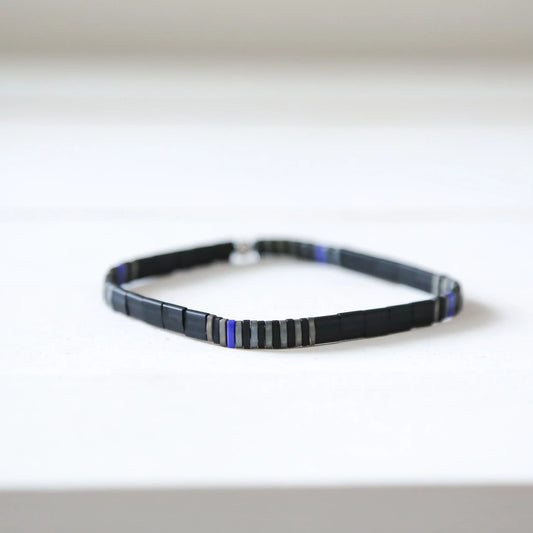 POLICE BLACK - TIla Bead Bracelet | Single Mack & Rex