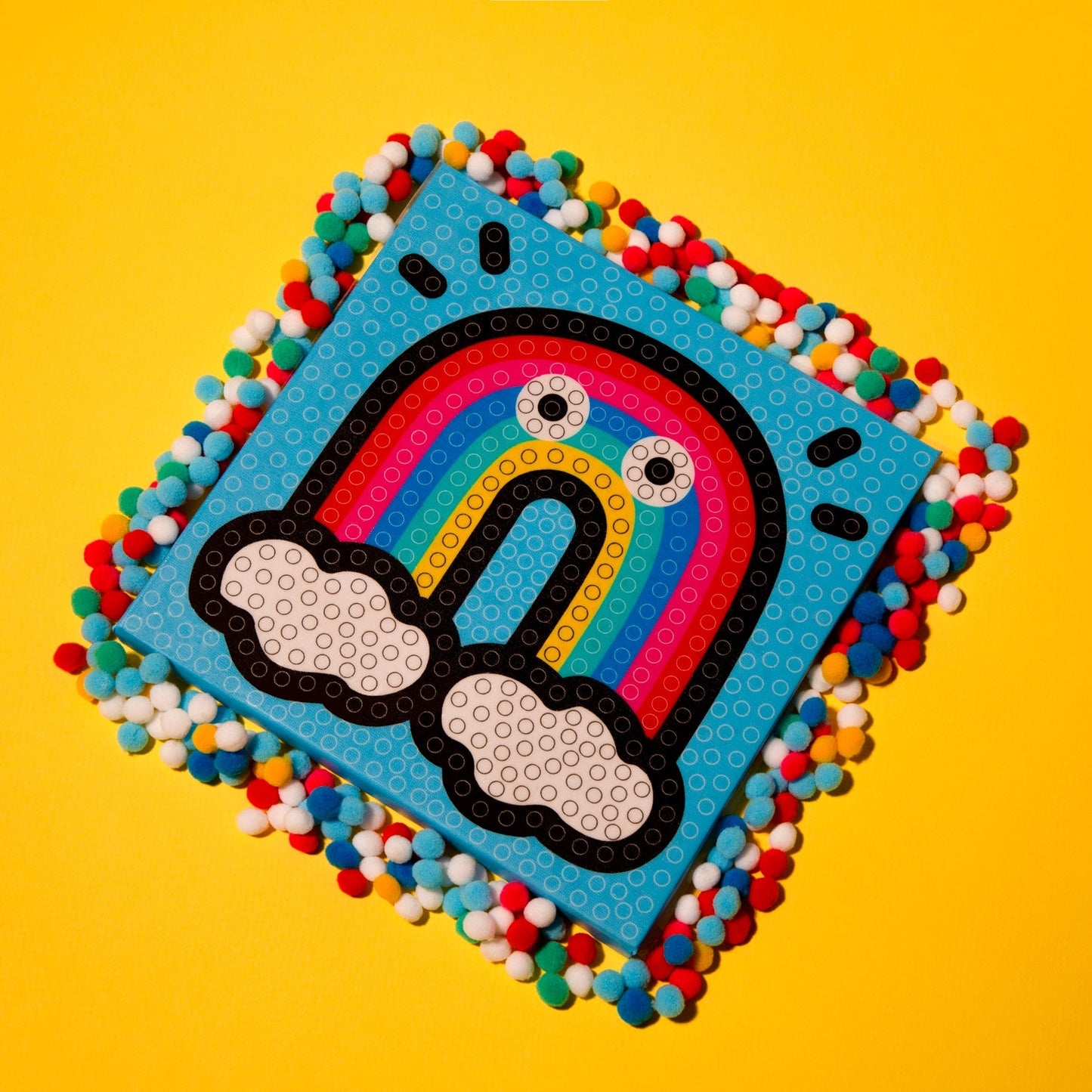 Rainbow - Pom pom art