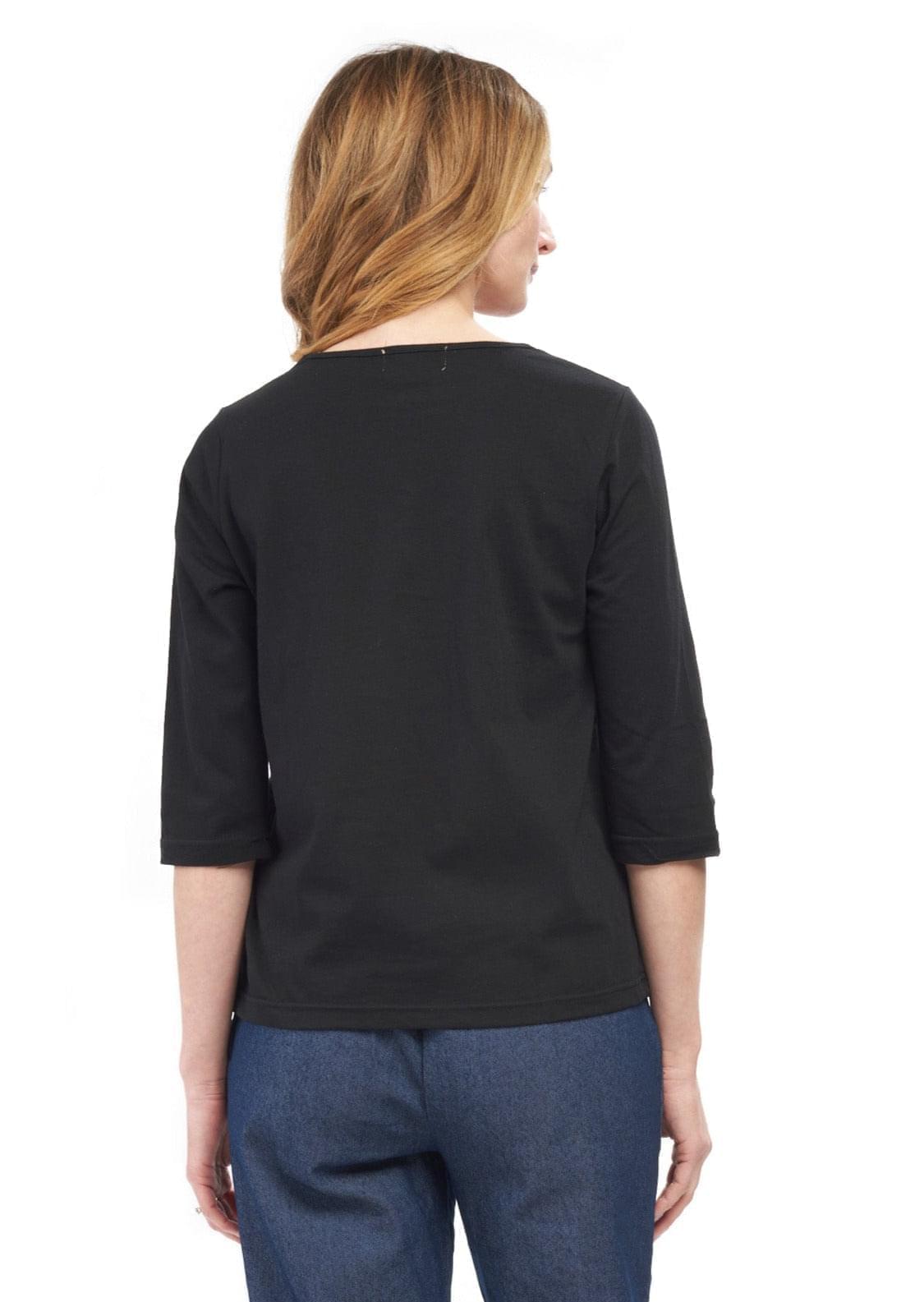 Women's 3/4 Sleeve Crew Neck Top – Comfortable Jer