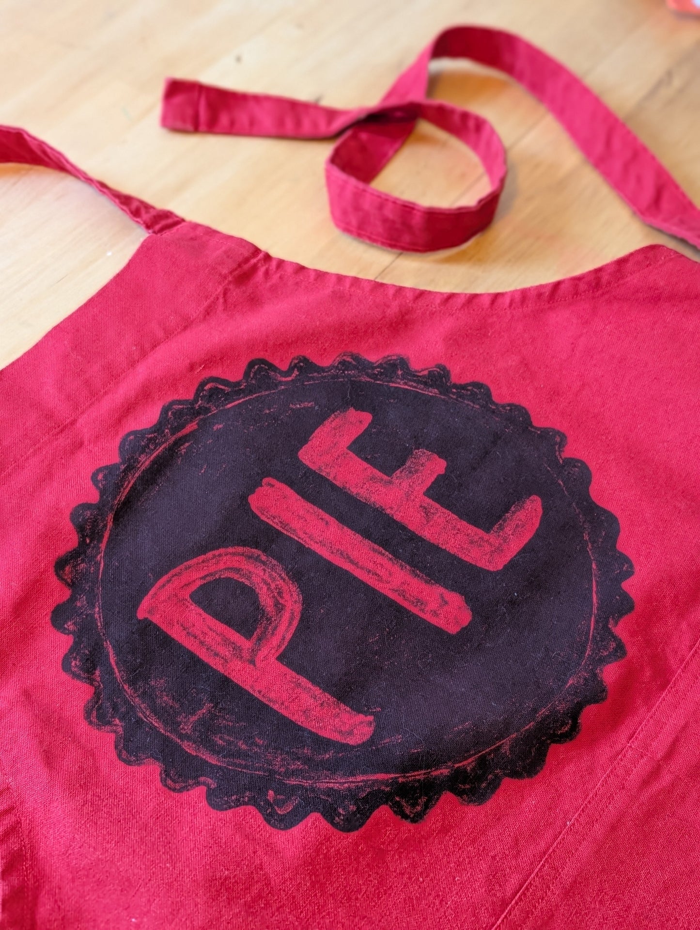 Pie Lover's Cotton Canvas Apron with Pockets