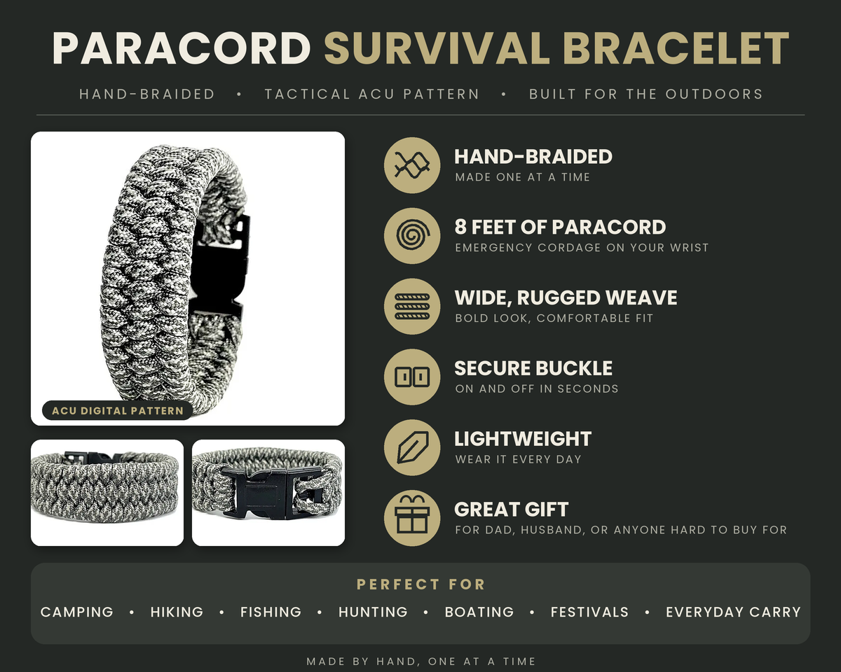 Engineered Trilobite Paracord Bracelet in ACU Digital