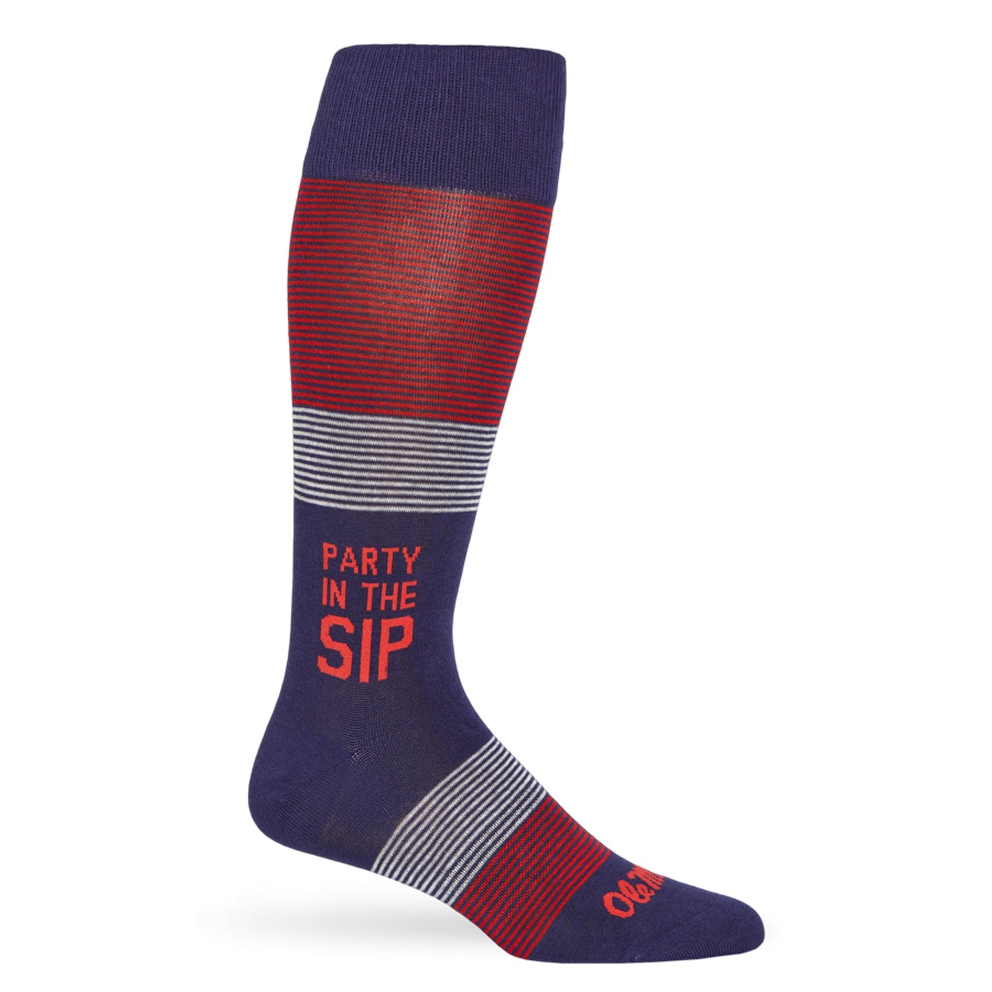 Party in the Sip - Navy Dress Socks