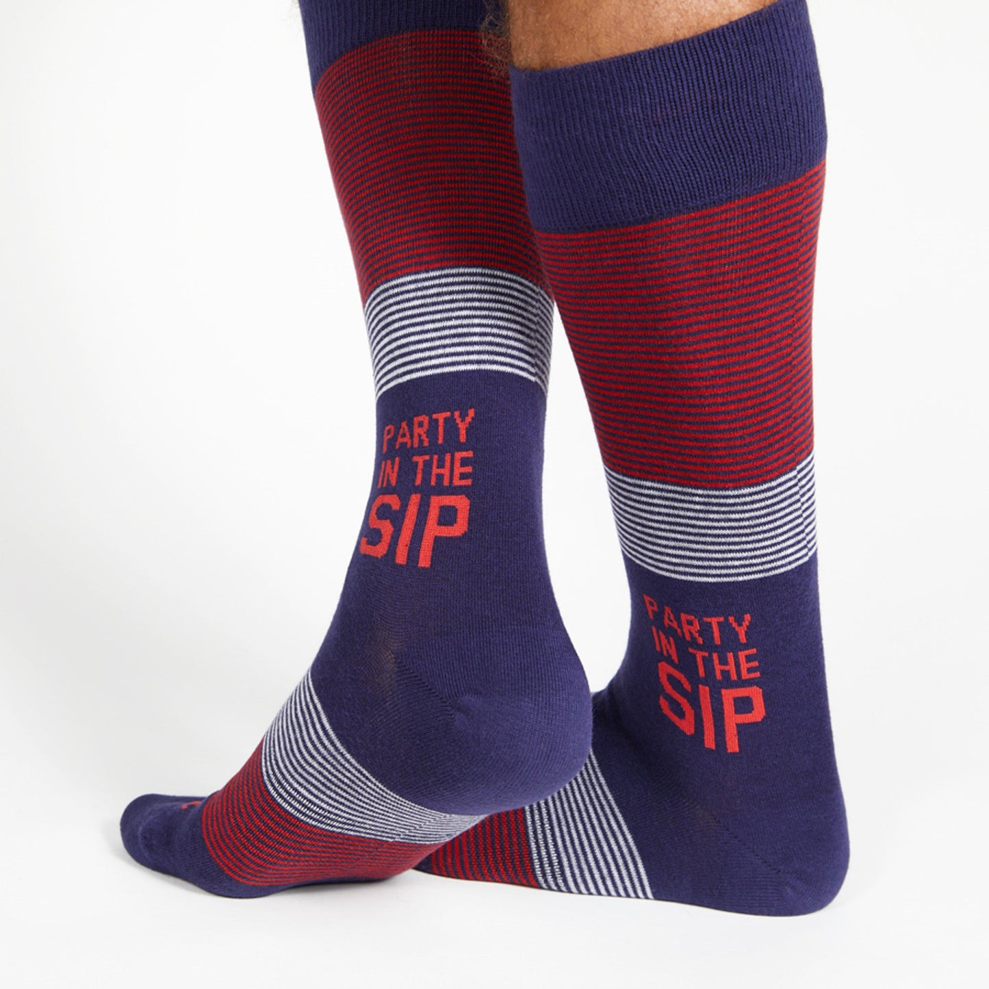 Party in the Sip - Navy Dress Socks