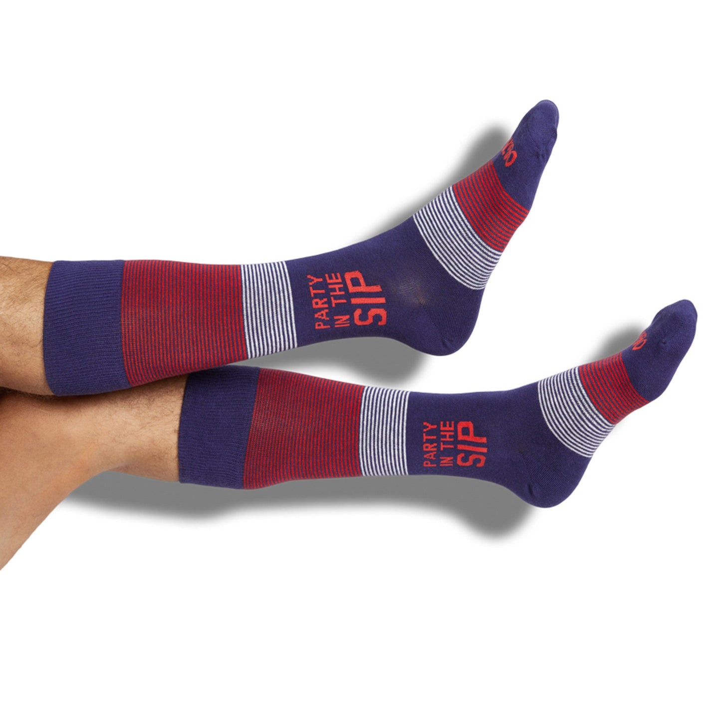 Party in the Sip - Navy Dress Socks
