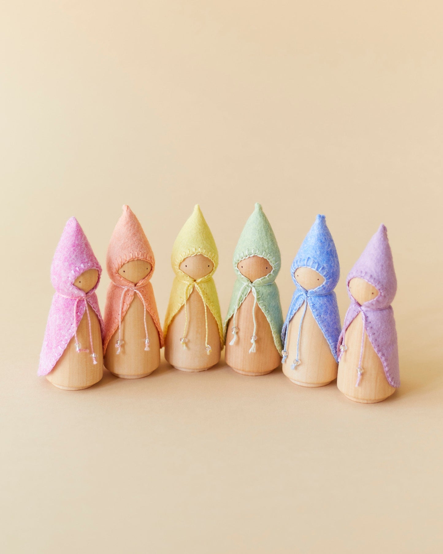 Pastel Purple Wooden Gnome