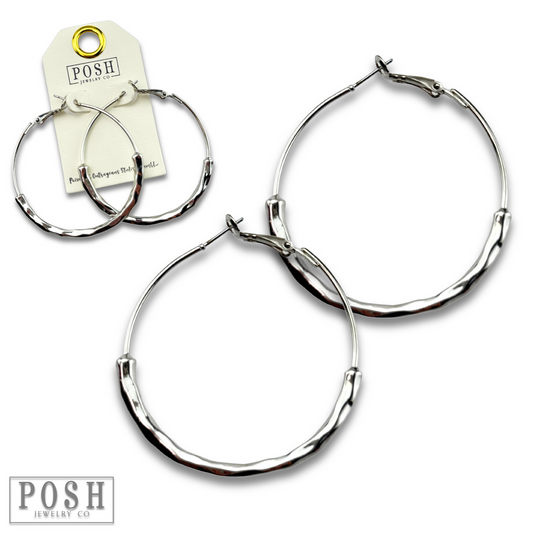 Hoop earring with tube beads