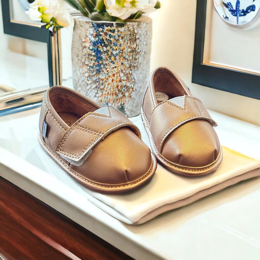 Gold Slip-on Shoe Top with Velvet Lining