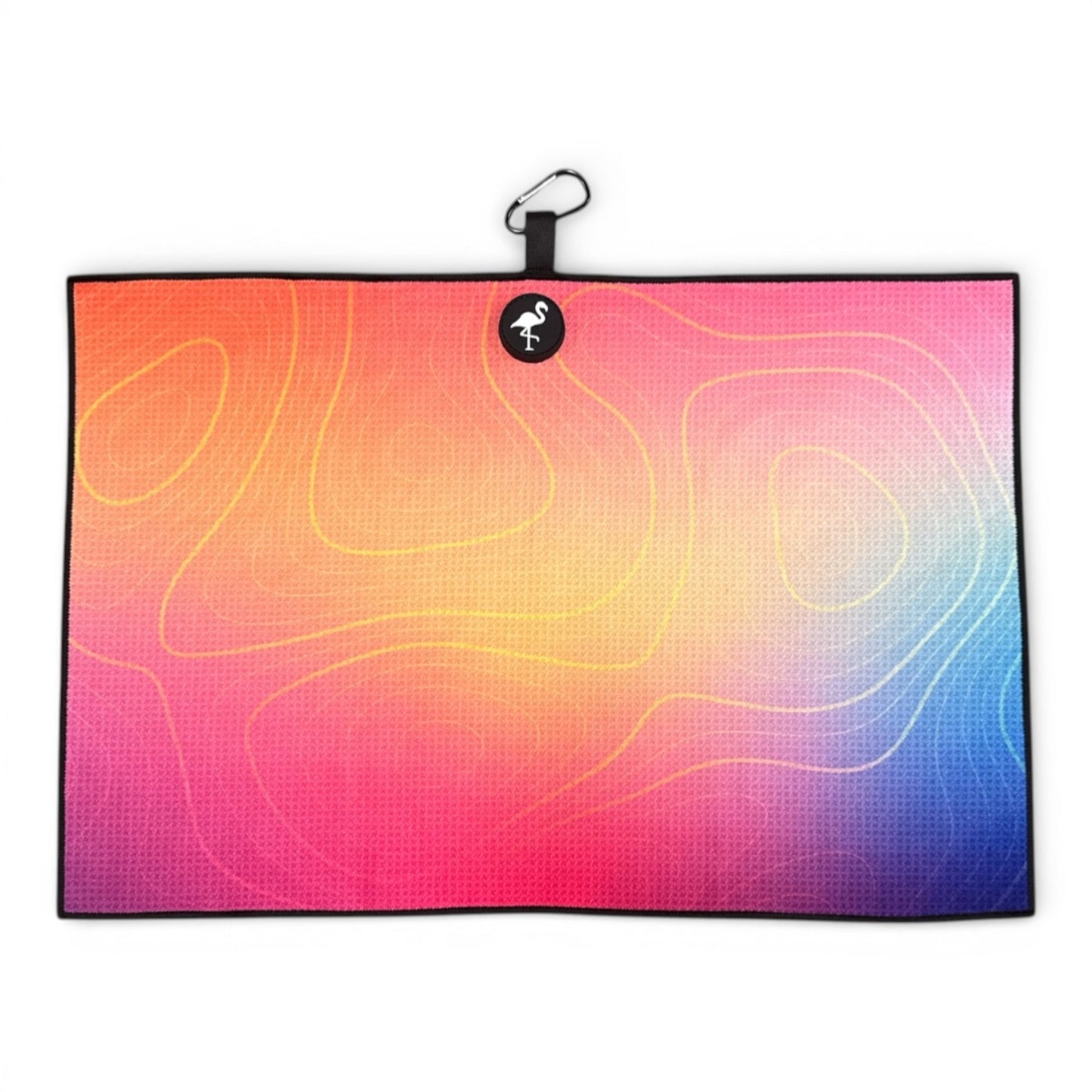Thermal Topographic Golf Towel | Premium Double-Sided Microfiber | Heavy-Duty Magnetic Towel with Carabiner Clip | 24 x 16 in