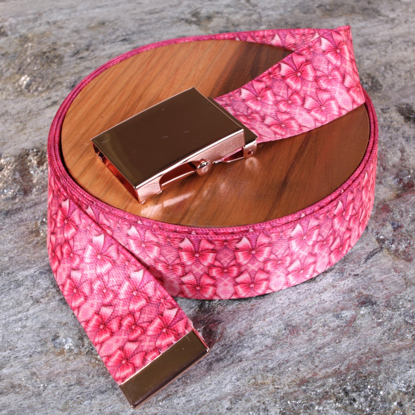 Pink Bows Belt - Small to Plus Size - Multiple Buckle Options