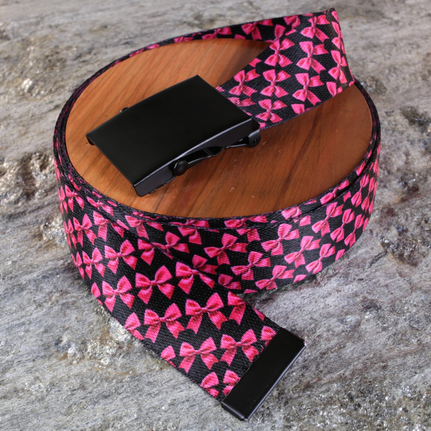 Pink Bows Belt - Small to Plus Size - Multiple Buckle Options