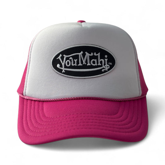 Homage Trucker Hat Pink/White