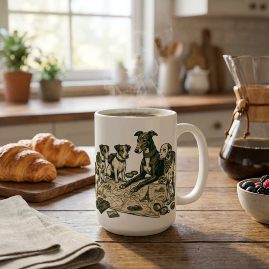 Pit Stop Pups - Alpine Rally Map 15oz Mug