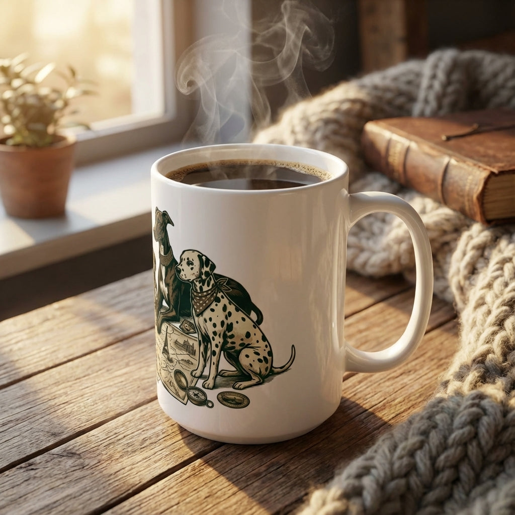 Pit Stop Pups - Alpine Rally Map 15oz Mug
