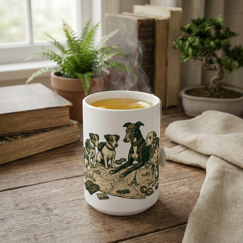 Pit Stop Pups - Alpine Rally Map 15oz Mug