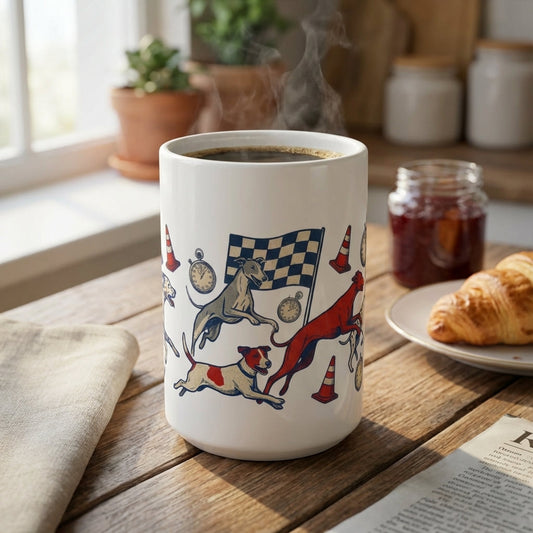 Pit Stop Pups - Checkered Flag Finish 15oz Mug