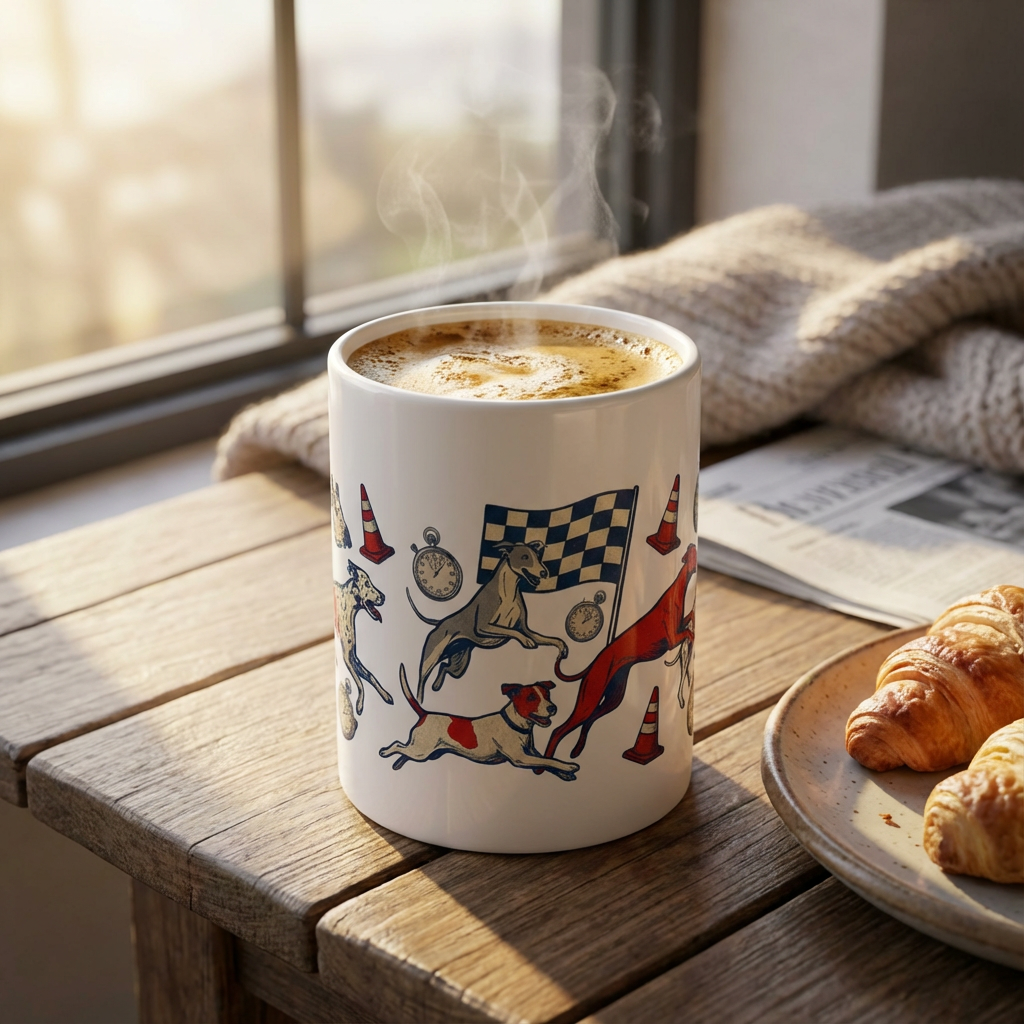 Pit Stop Pups - Checkered Flag Finish 15oz Mug