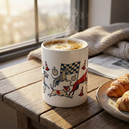 Pit Stop Pups - Checkered Flag Finish 15oz Mug
