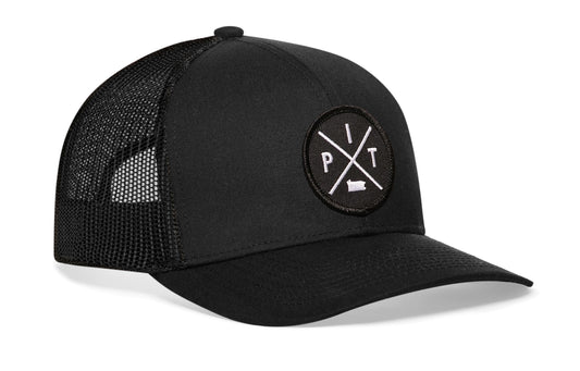Pittsburgh Trucker Hat  |  Black PIT X Snapback