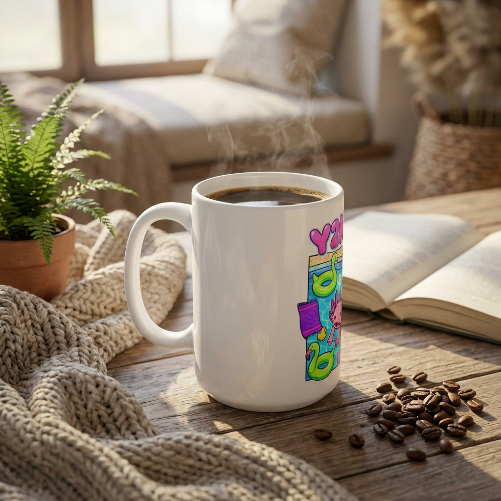 Pool Party Axolotls - Axolotl Dive In - 15oz Mug