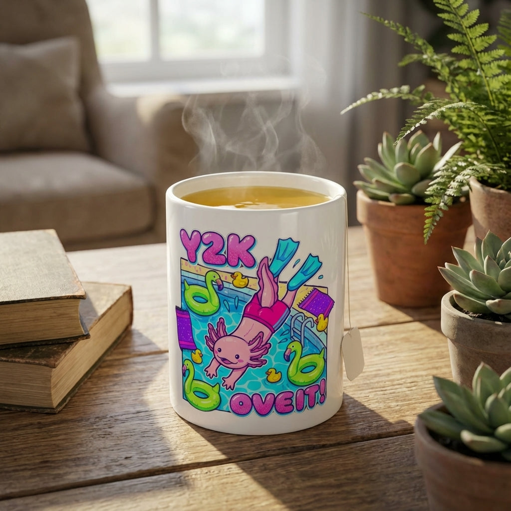 Pool Party Axolotls - Axolotl Dive In - 15oz Mug