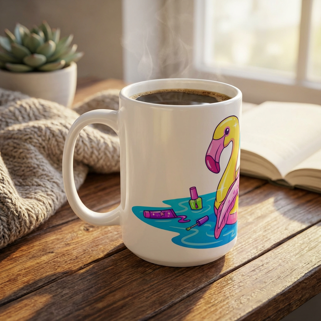 Pool Party Axolotls - Axolotl Glam Time - 15oz Mug