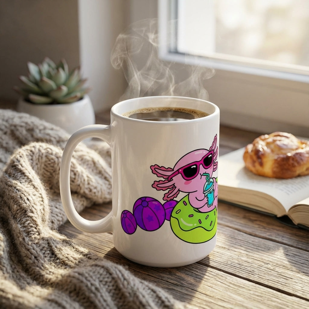 Pool Party Axolotls - Axolotl Slushie Sip - 15oz Mug