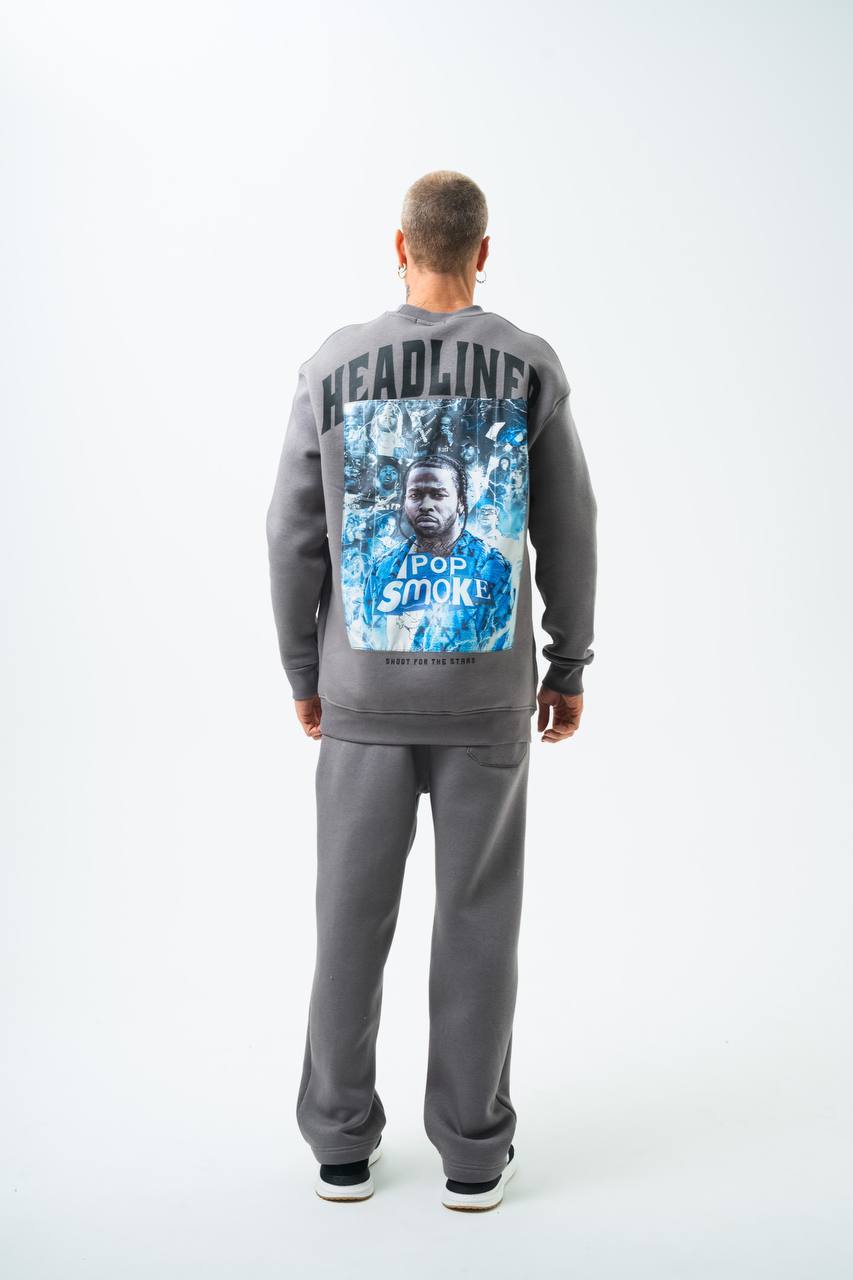 Pop Smoke "Headliner" Graphic Unisex Oversized Sweatshirt