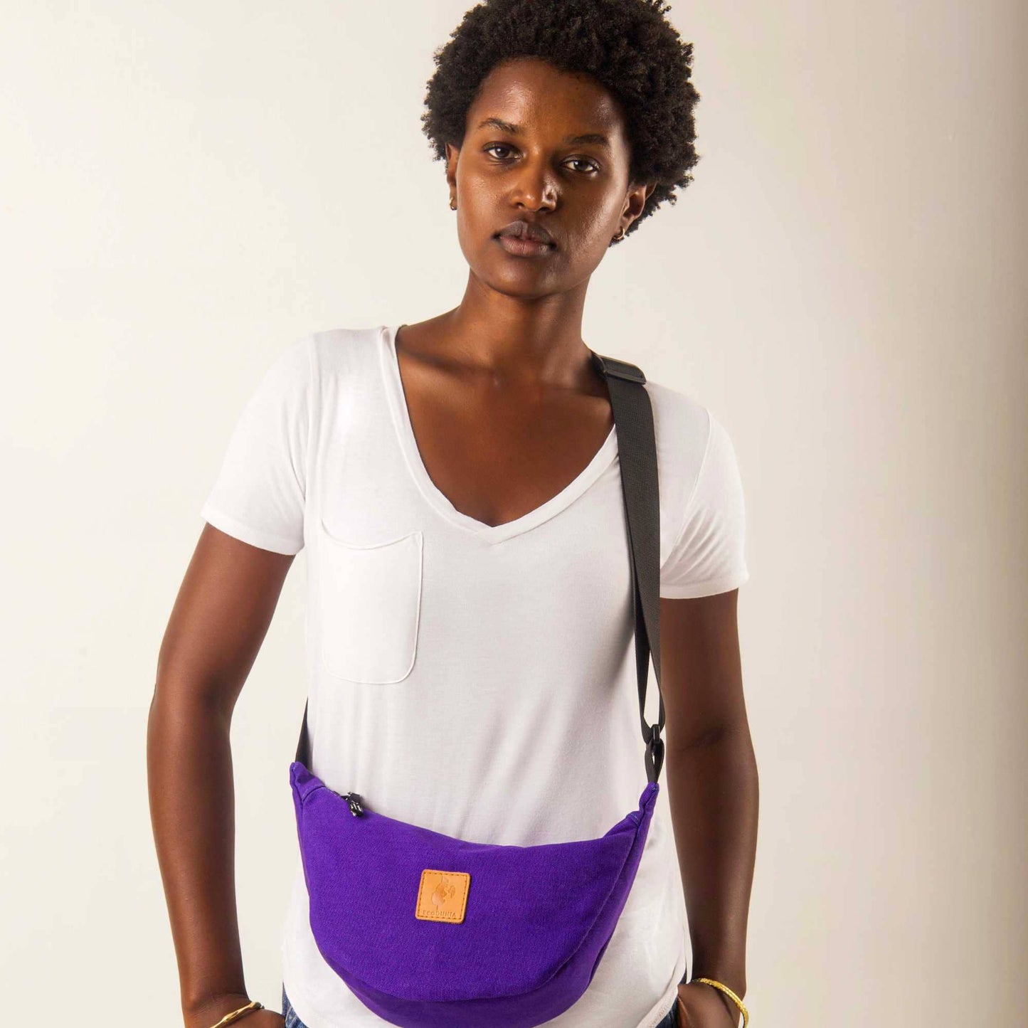 Round Mini Shoulder Bags for Women - Canvas Bag