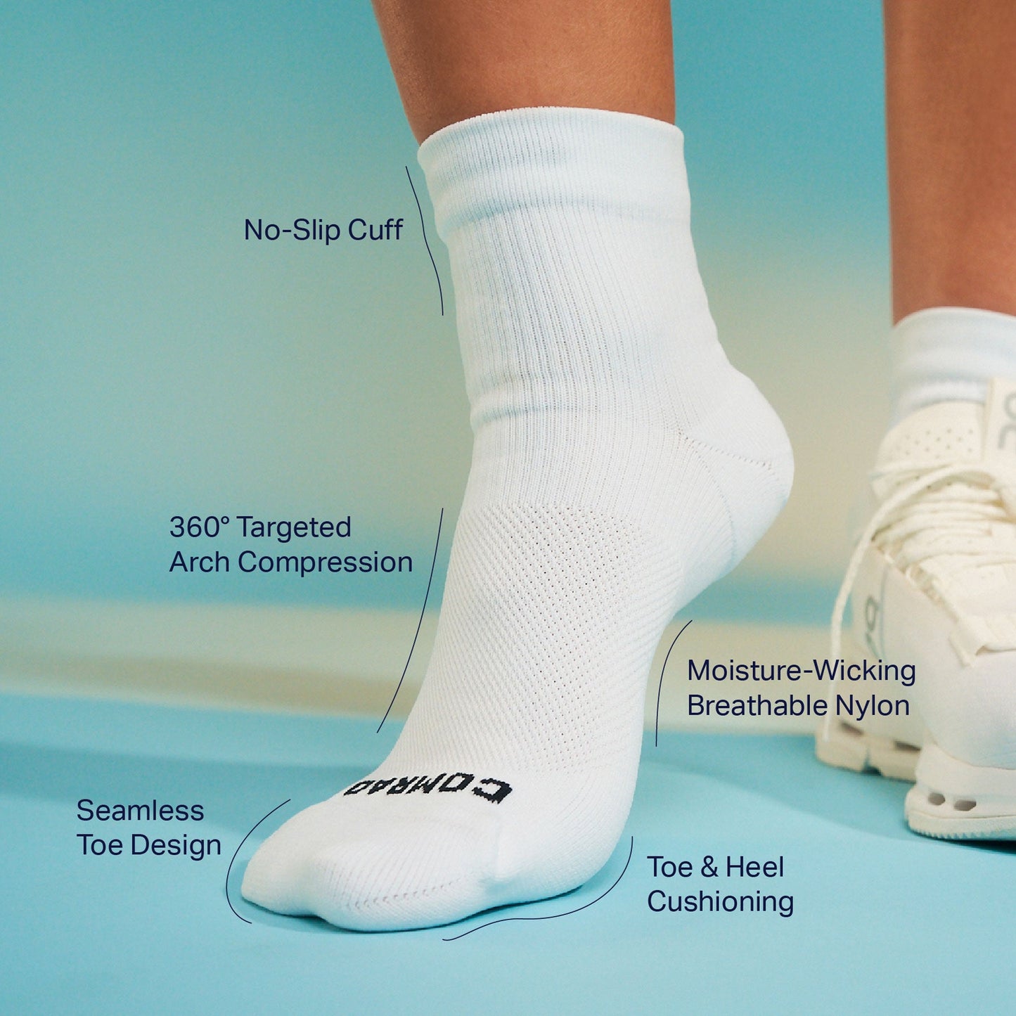 Quarter Ankle Compression Socks – Black