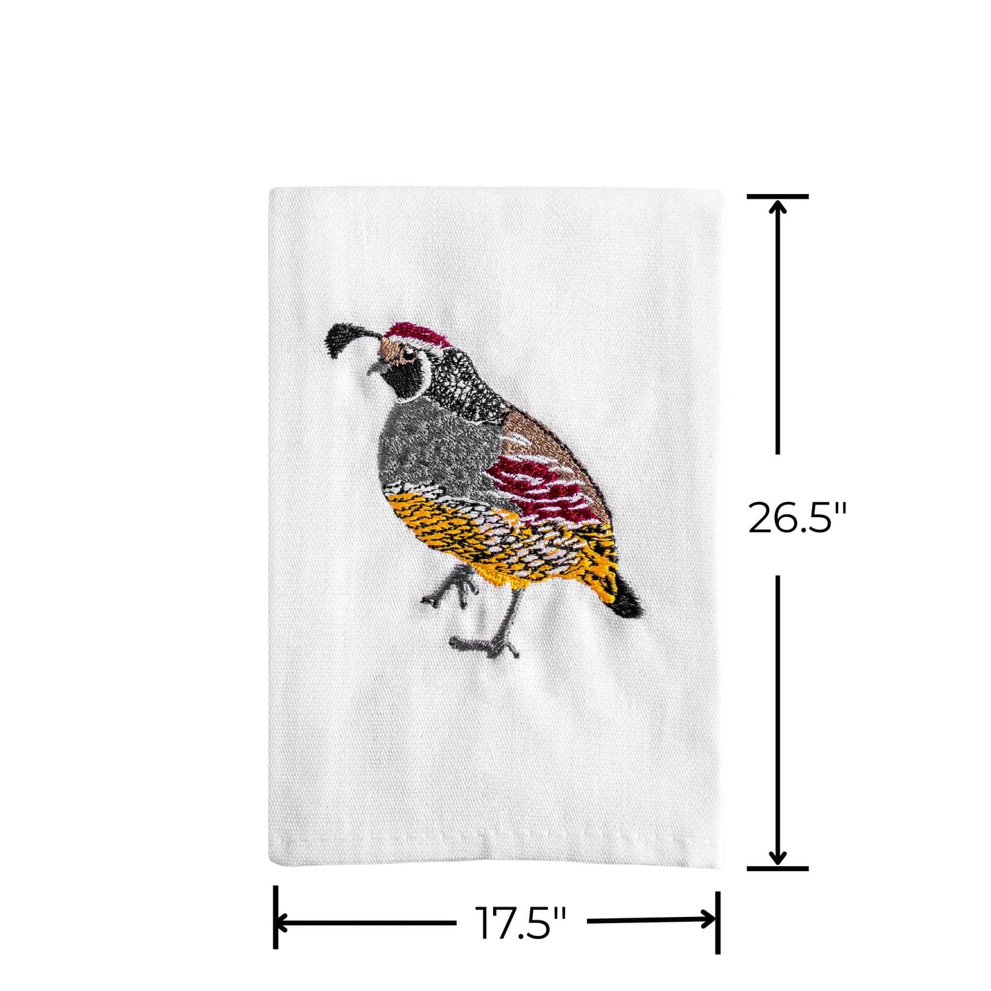 100% Cotton Tea Towels with Bird Embroidery - Kitchen Towels
