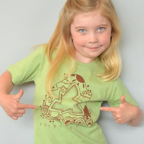 "Recycle More" Green Living T-Shirt for Kids
