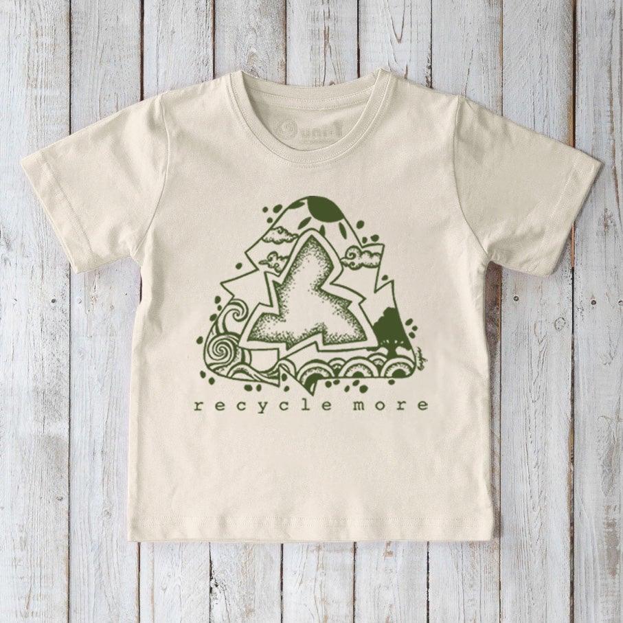 "Recycle More" Green Living T-Shirt for Kids